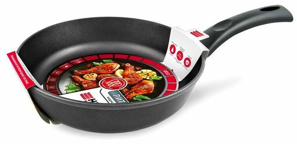 Сковорода НЕВА МЕТАЛЛ ПОСУДА Galant 22см, глубокая, а/п, литой алюминий