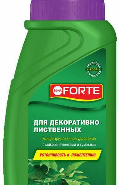 Жидкое комплексное удобрение Bona forte Здоровье для декоративно-лиственных 285 мл