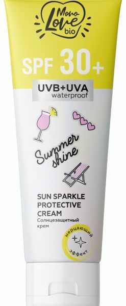 Солнцезащитный крем MonoLove Bio SPF 30+ Summer Shine с Мерцающим Эффектом 100 мл