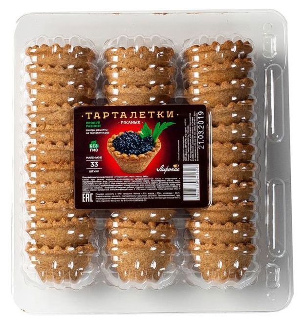 

Тарталетки Лиронас маленькие ржаные 240 г