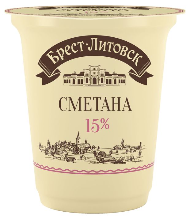 

Сметана Брест-Литовск 15% 300 г