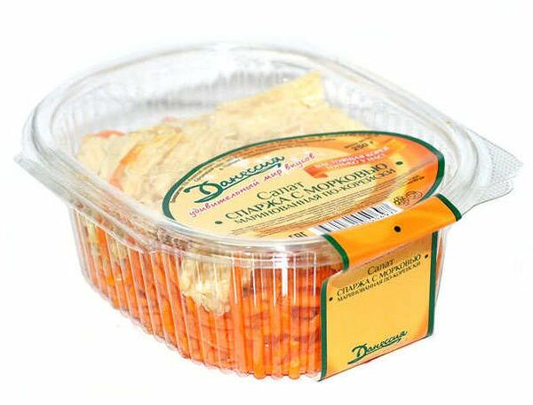 Салат Данессия спаржа с морковью маринованная по-корейски, 250г