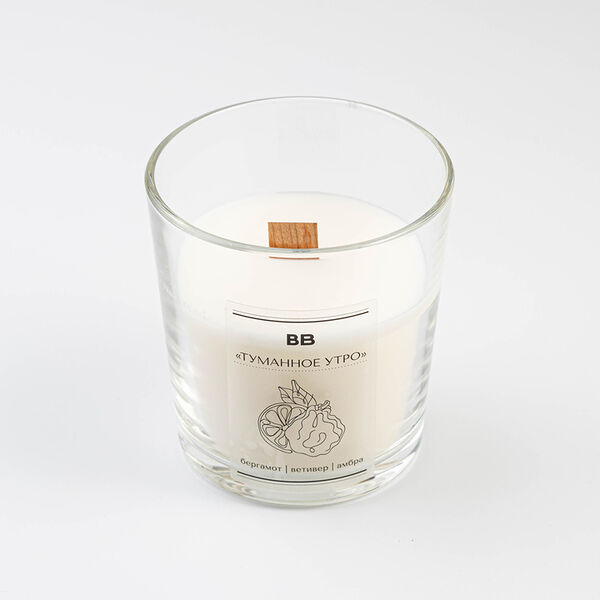 Свеча ВкусВилл парфюмированная из натурального воска Туманное утро