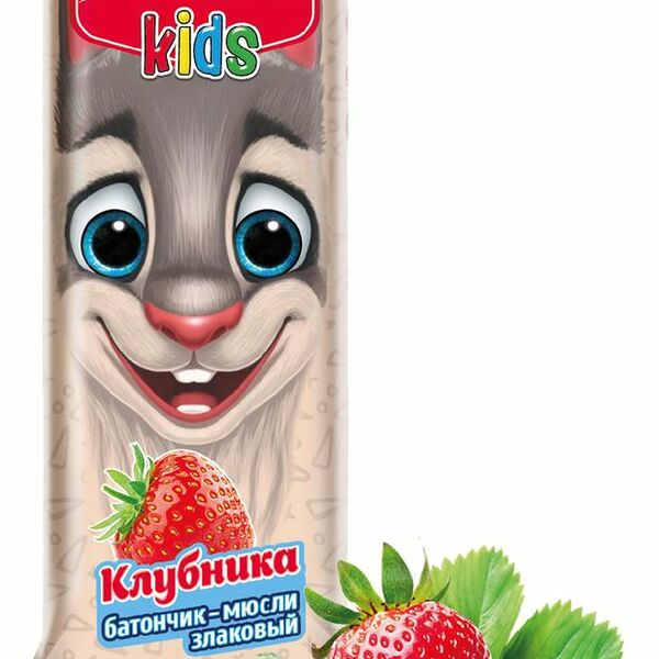 Злаковый батончик Matti Kids клубника 24 г