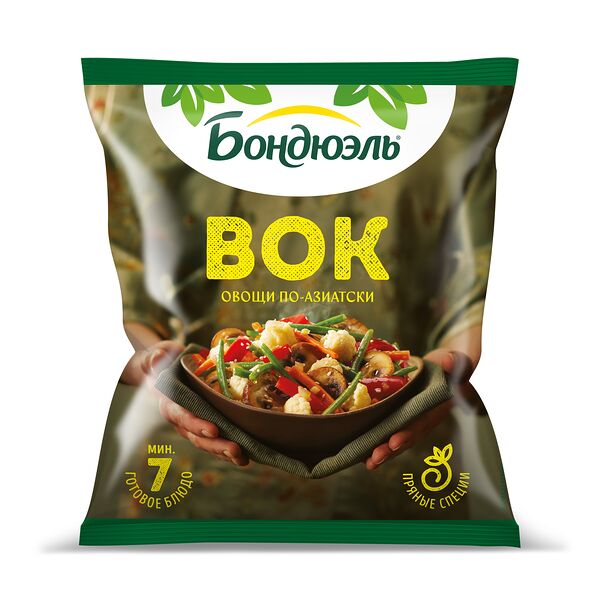 Овощи Бондюэль Вок по-азиатски смесь замороженная 400 г