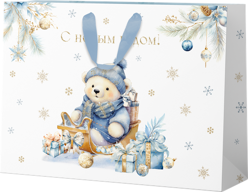 

Пакет подарочный Пакетико Рождественский вечер 40.5 х 30 х 15 см дизайн в ассортименте