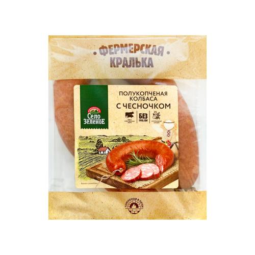

Колбаса Село Зелёное Фермерская кралька чеснок полукопченая 350 г
