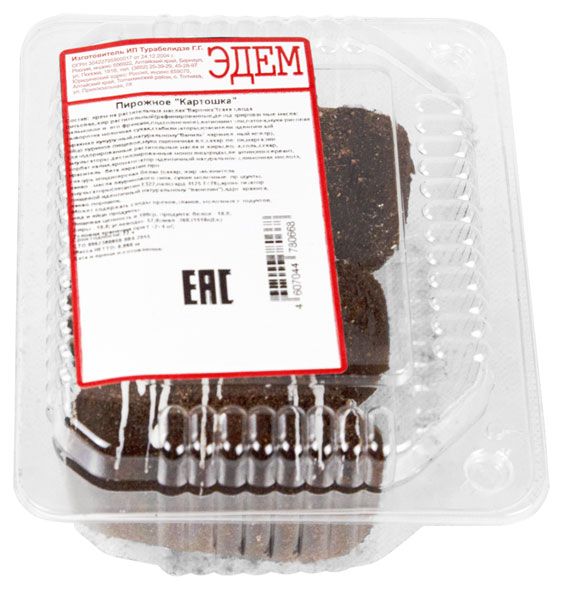 

Пирожное Эдем Картошка, 3х60 г