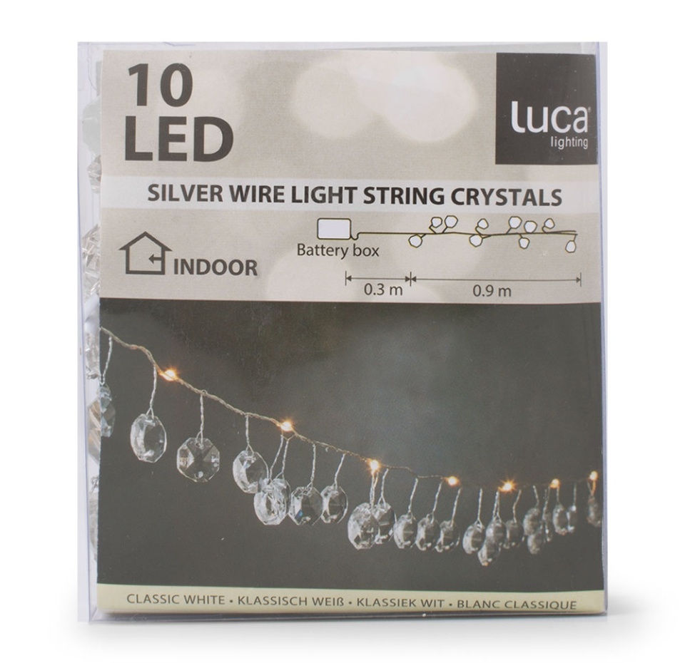 

Электрогирлянда Luca Lighting Кристаллы 0.9 м, 10 LED, белого цвета