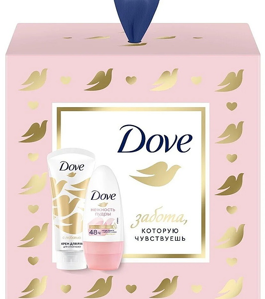 Набор подарочный Dove С любовью для вас, антиперспирант и крем для рук 2х50 мл