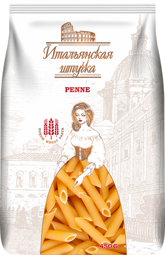 

Макаронные изделия Итальянская штучка Перья, 450г