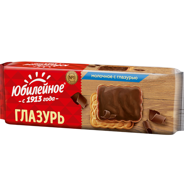 Печенье молочное Юбилейное с глазурью, 116 г