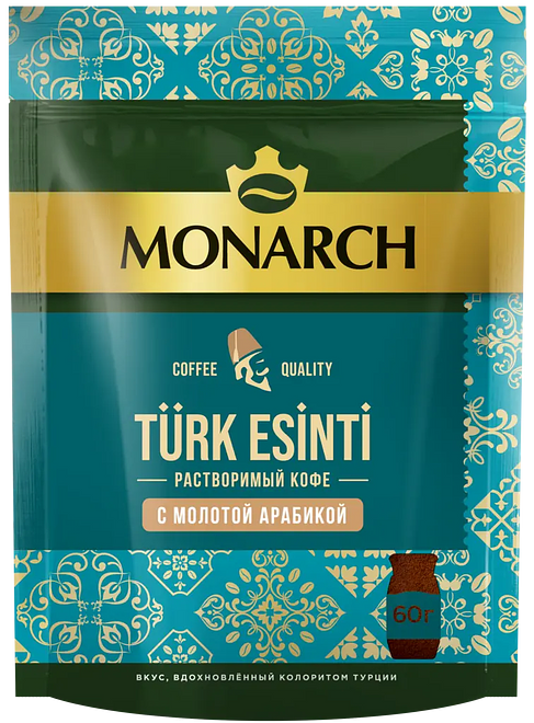 

Кофе растворимый Monarch Turk Esinti с молотым 60 г