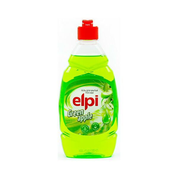 Гель для мытья посуды  Elpi Green apple, 450 мл, ТУ BY 812004107.006-2015