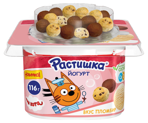 

Йогурт Растишка со вкусом пломбира и печенья с шоколадом 3% 116 г