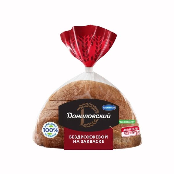 Хлеб Коломенское Даниловский ржано-пшеничный бездрожжевой, 350г