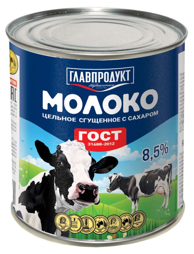 

Молоко сгущенное Главпродукт цельное с сахаром без змж ГОСТ 380 г
