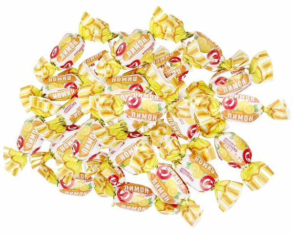 Карамель Ашан Красная птица с лимонной начинкой