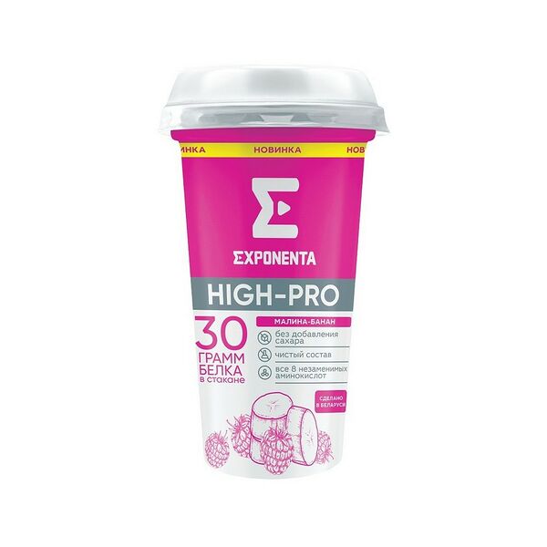 Напиток к/м EXPONENTA HIGH-PRO малина-банан
