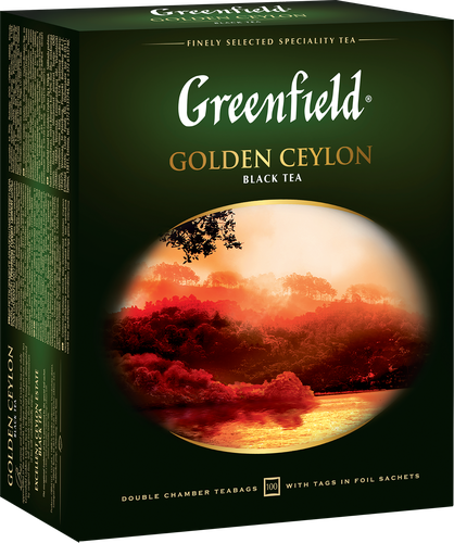 

Чай черный Greenfield Golden Ceylon пакетированный 100 пакетиков 200 г