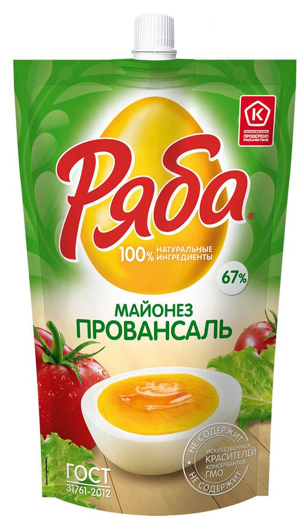 

Майонез Ряба Провансаль 67% 350 г