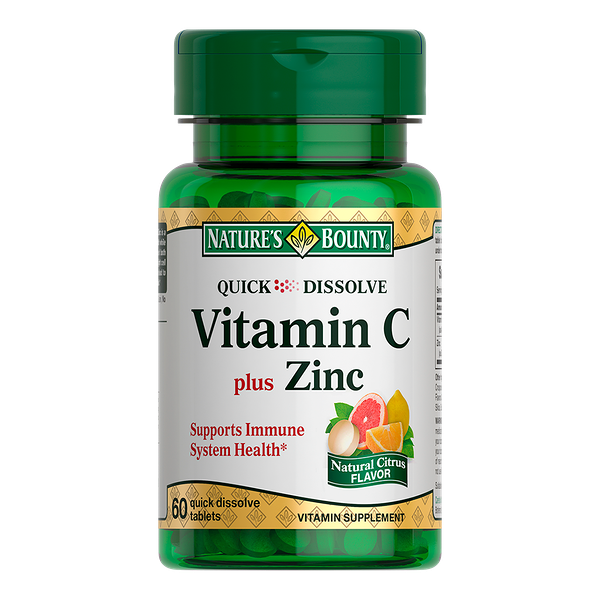 Nature's Bounty Vitamin C plus Zinc таблетки 60 шт 