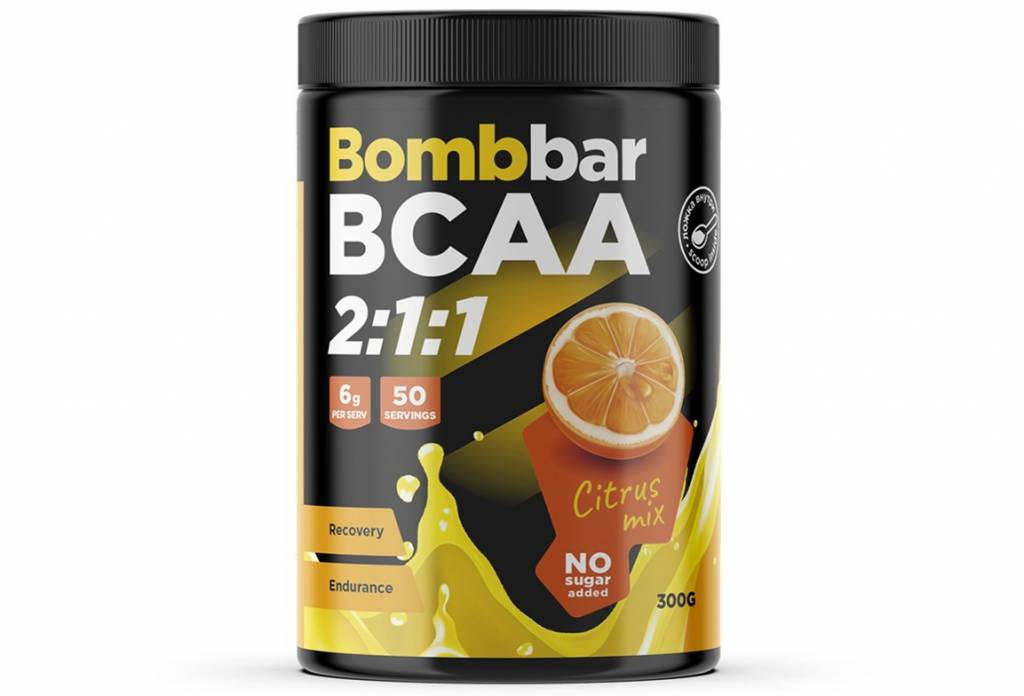 

BombBar BCAA 2:1:1 порошок цитрусовый микс 300 г