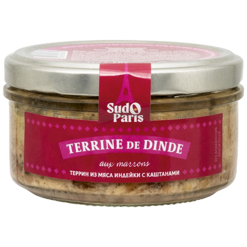 

Террин Sud o Paris из мяса индейки с каштанами 130 г