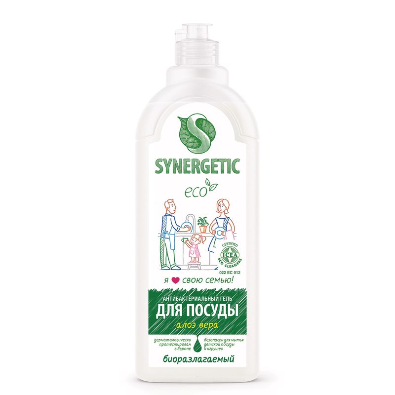 

Гель для посуды Synergetic с алоэ вера антибактериальный 1 л крышка в ассортименте