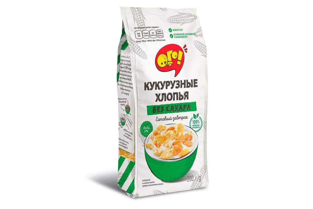 

Кукурузные хлопья ОГО! без сахара 200 г