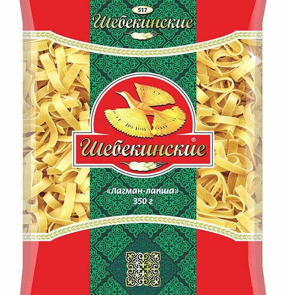 Макаронные изделия Лагман-лапша Шебекинские №517 350 г
