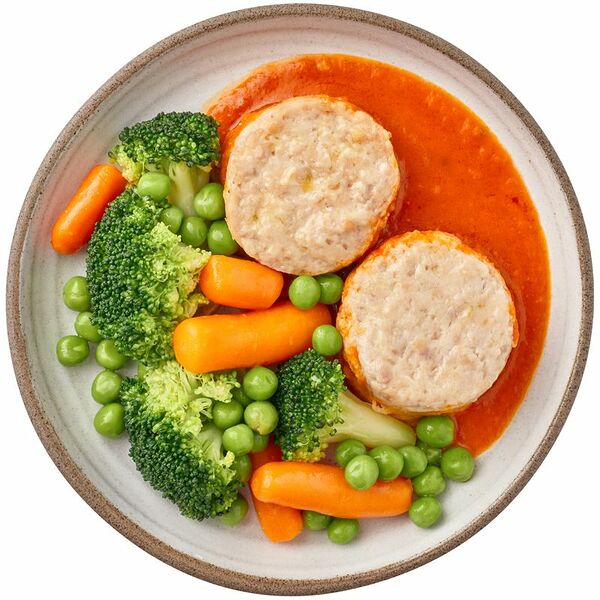 Котлеты из индейки на пару с овощами Зелёная Линия 250 г