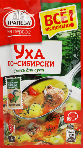 

Смесь для ухи по-сибирски Трапеза На первое 130 г