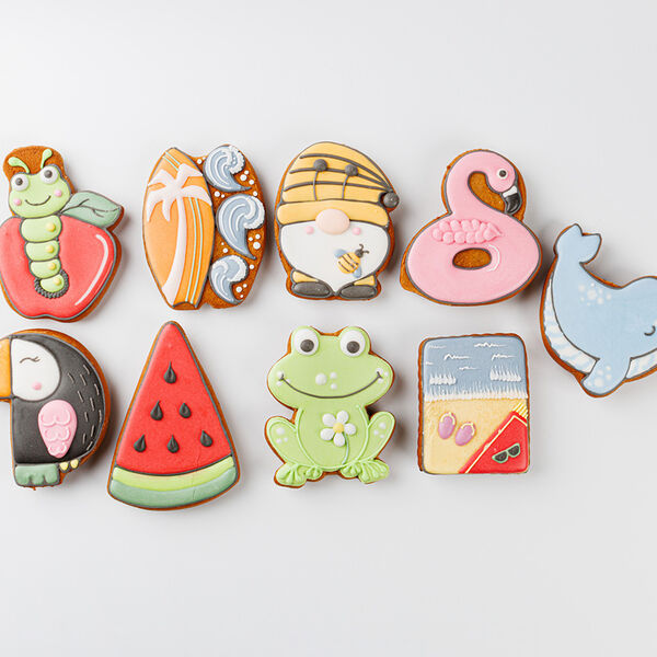 Пряник имбирный расписной (Лето) 65г, кафе, 1 шт, в ассортименте