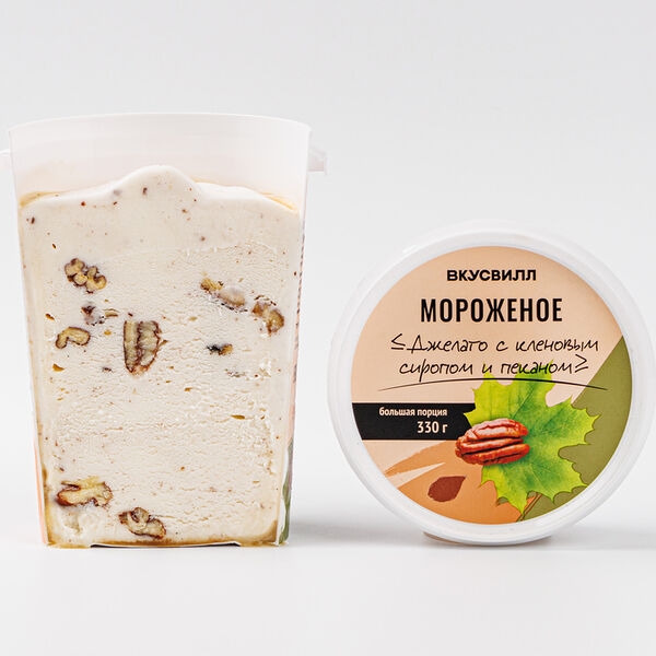 Мороженое Джелато с кленовым сиропом и пеканом, Продукт замороженный 330г
