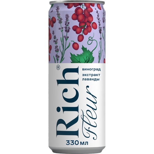 

Напиток сокосодержащий Rich Fleur виноград лаванда 330 мл
