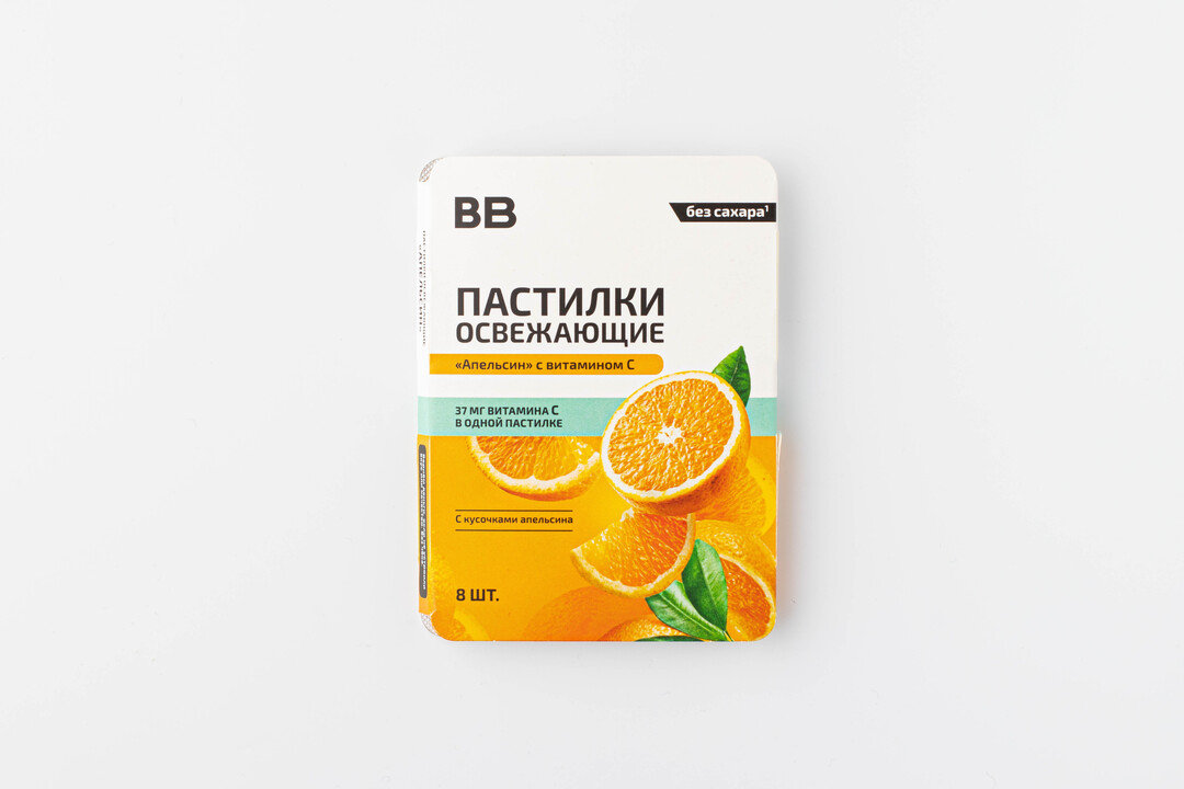 

Пастилки освежающие "Апельсин" с витамином С без сахара