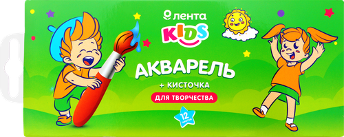 

Акварель ЛЕНТА 12 цветов, с кисточкой