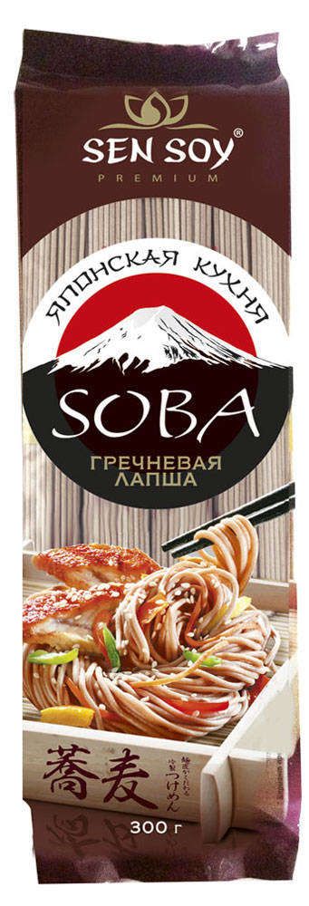 

Макаронные изделия Лапша гречневая Soba Sen Soy Premium 300 г