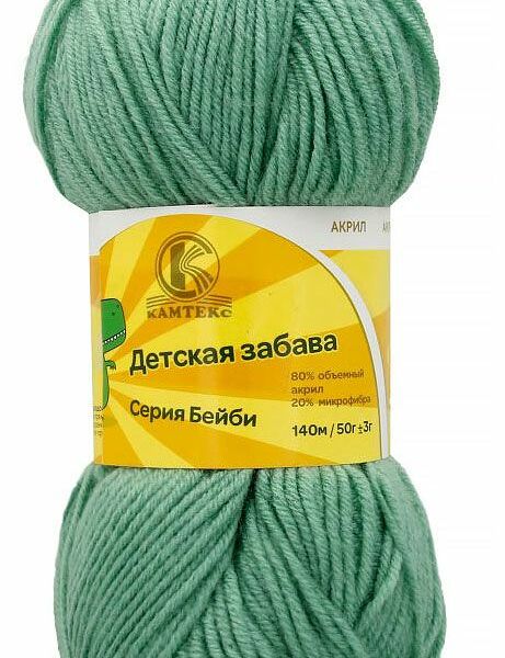 Пряжа Камтекс Детская Забава эвкалипт, 50 г/140 м