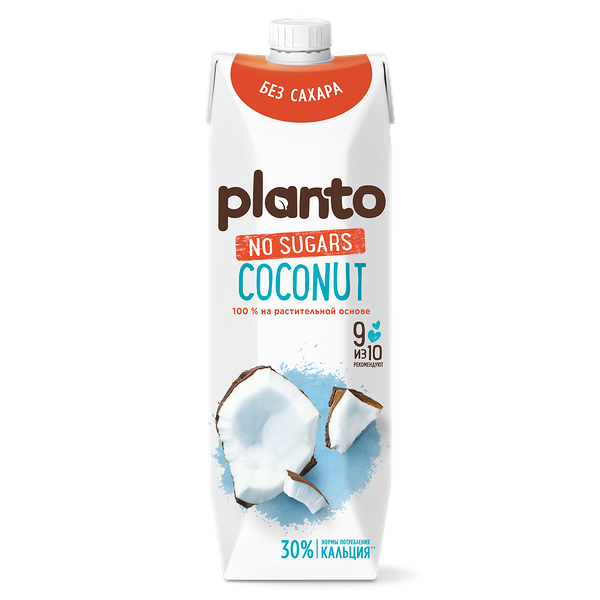 Напиток Planto кокосовый обогащенный кальцием без сахара 1 л