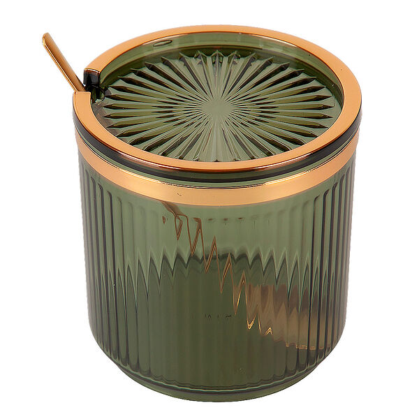 Банка для сыпучих продуктов, 400 мл, нерж. сталь/акрил, зеленая