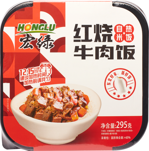 

Рис китайский саморазогревающийся Honglu с тушеной говядиной в красном соусе 295 г