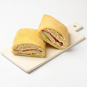 Чиабатта с индейкой су-вид и горчичным соусом, 210г