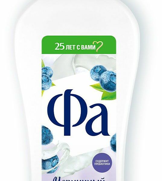 Гель для душа Fa Черничный йогурт, 750 мл