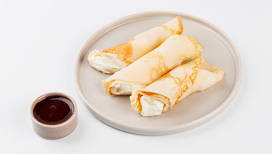 Блины с Крем чиз и вишней