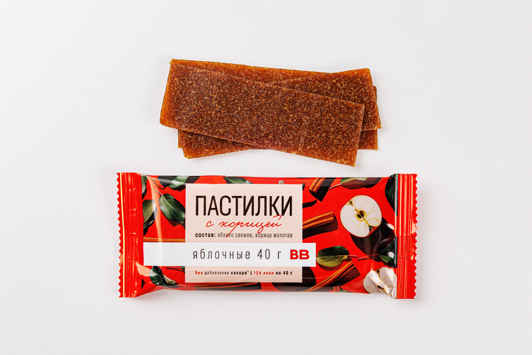 

Пастилки яблочные с корицей, 40г