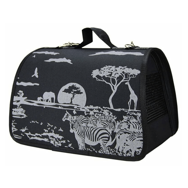 Сумка-переноска для животных Dogman Лира №1 35 х 22 х 23 см, Черный Сафари