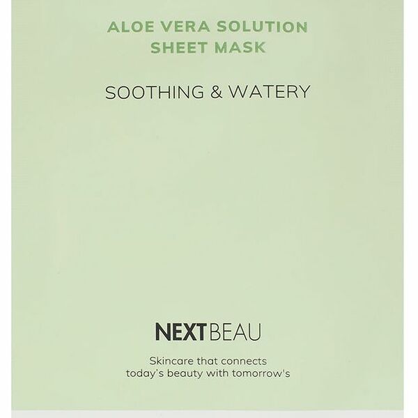 NEXTBEAU Маска тканевая для лица с экстрактом алоэ успокаивающая, 22 мл