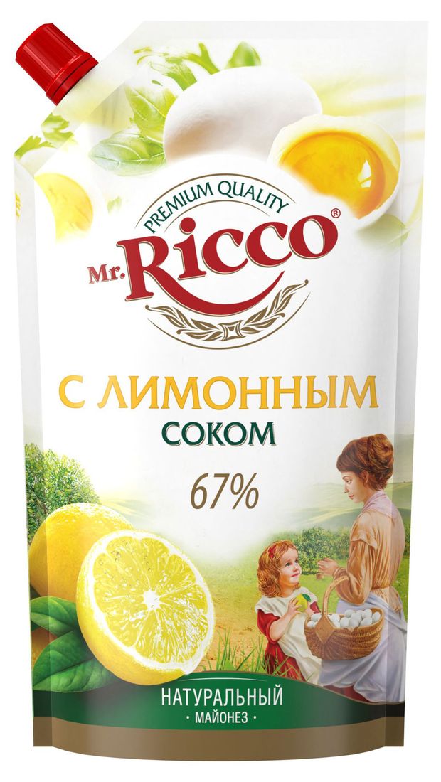 

Майонез Mr.Ricco с лимонным соком 67% 400 мл